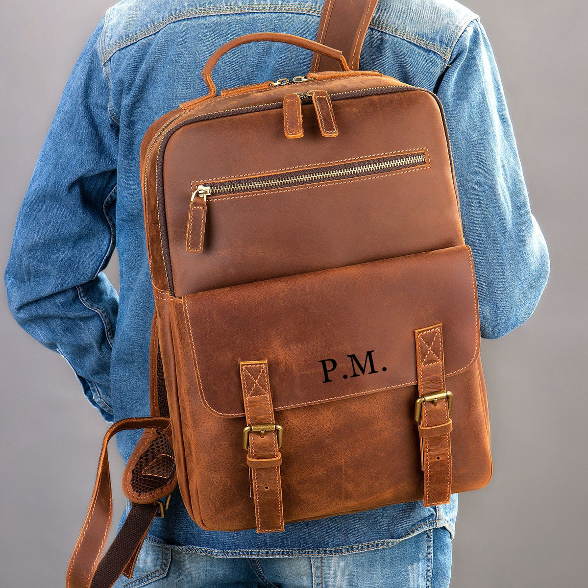 Leather City Backpack, Ideal for Commuting, Travel, Work, High Quality – LISABAG