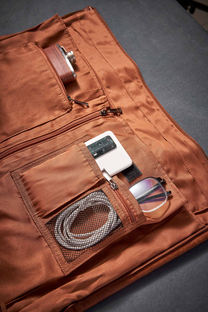 Personalized Vegan Leather Garment Duffle Bag with Toiletry Bag Set, Monogrammed Groomsmen Gift, Leather Dopp Kit Bag