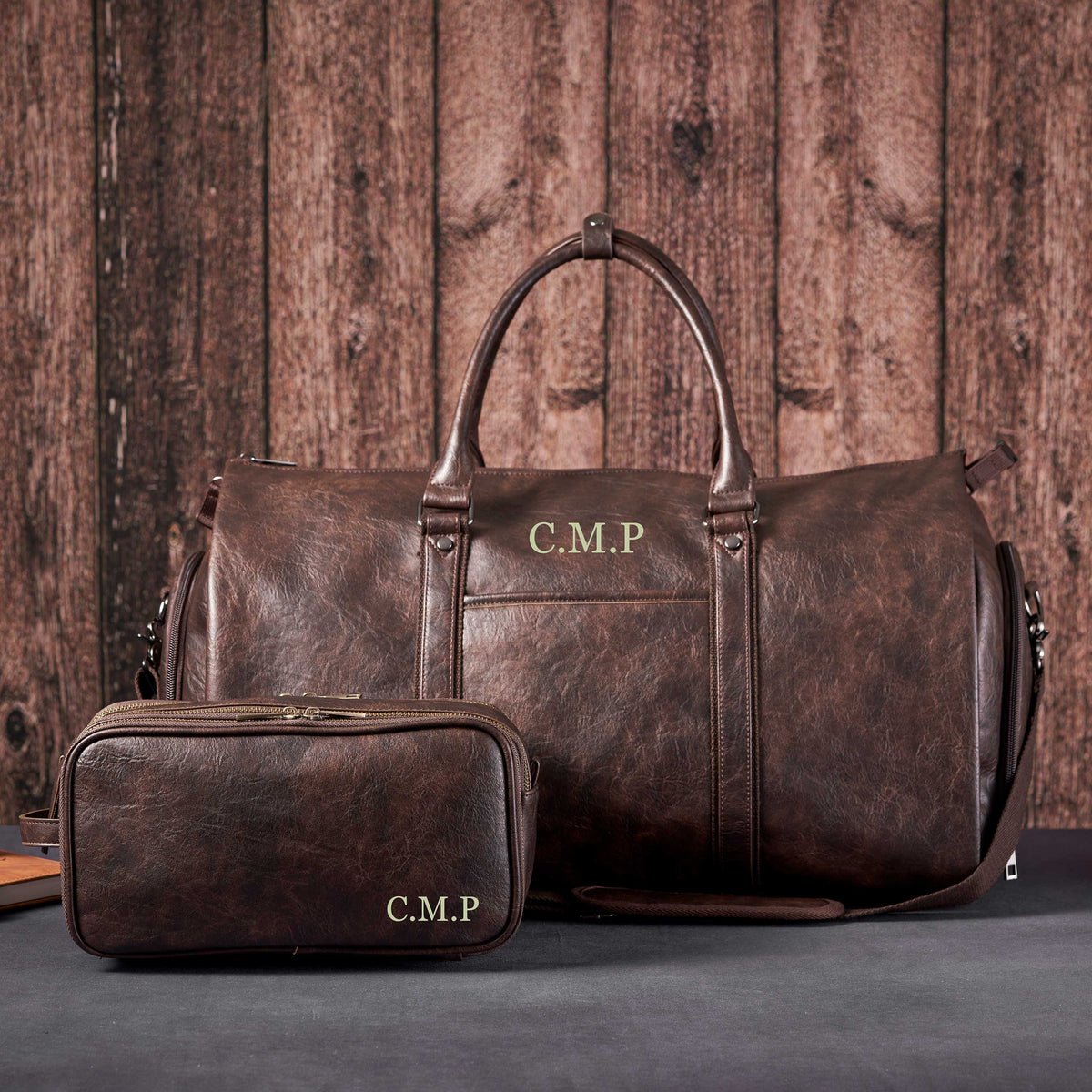 Personalized leather duffle bags outlet
