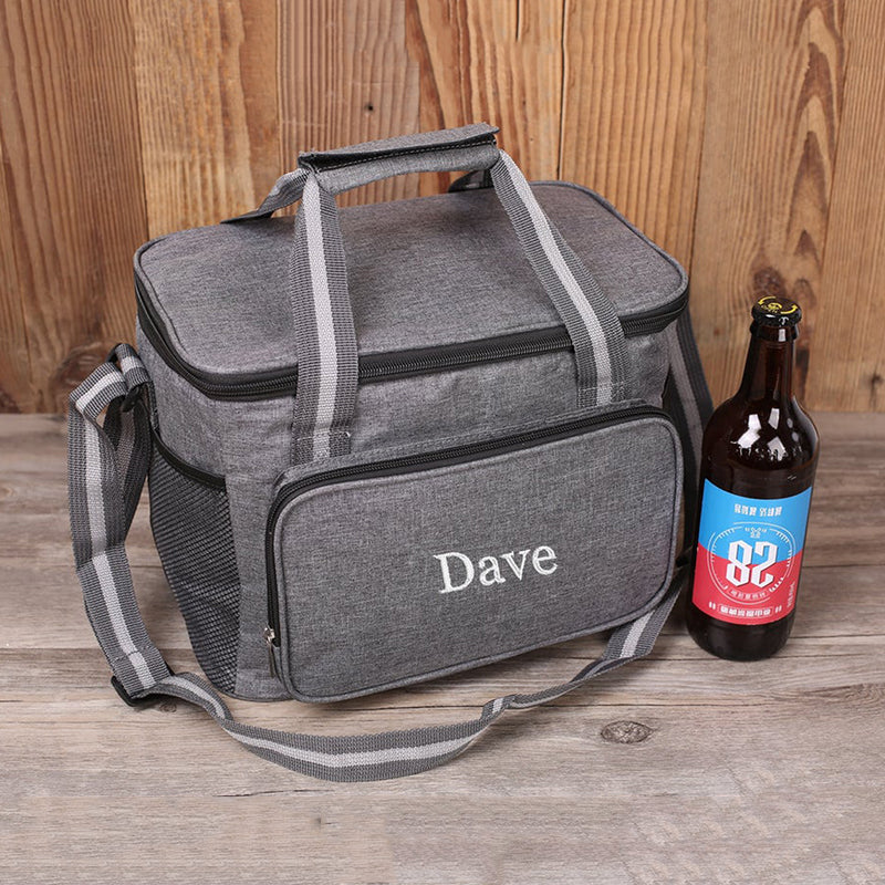 Personalized Beer Cooler Bag, Groomsmen Gift, Monogrammed Insulated Cooler Bag, Custom Gift for Men, Monogrammed Cooler Bag, Groom Gift