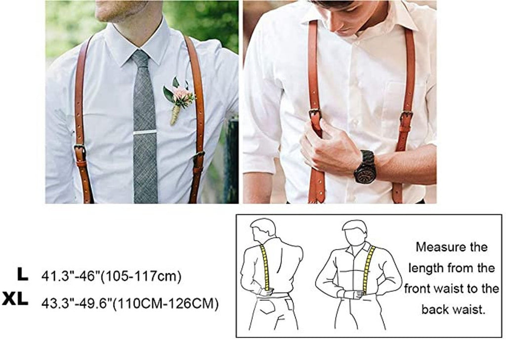Personalized Groomsmen Suspenders Wedding Leather Suspenders Men's Suspenders