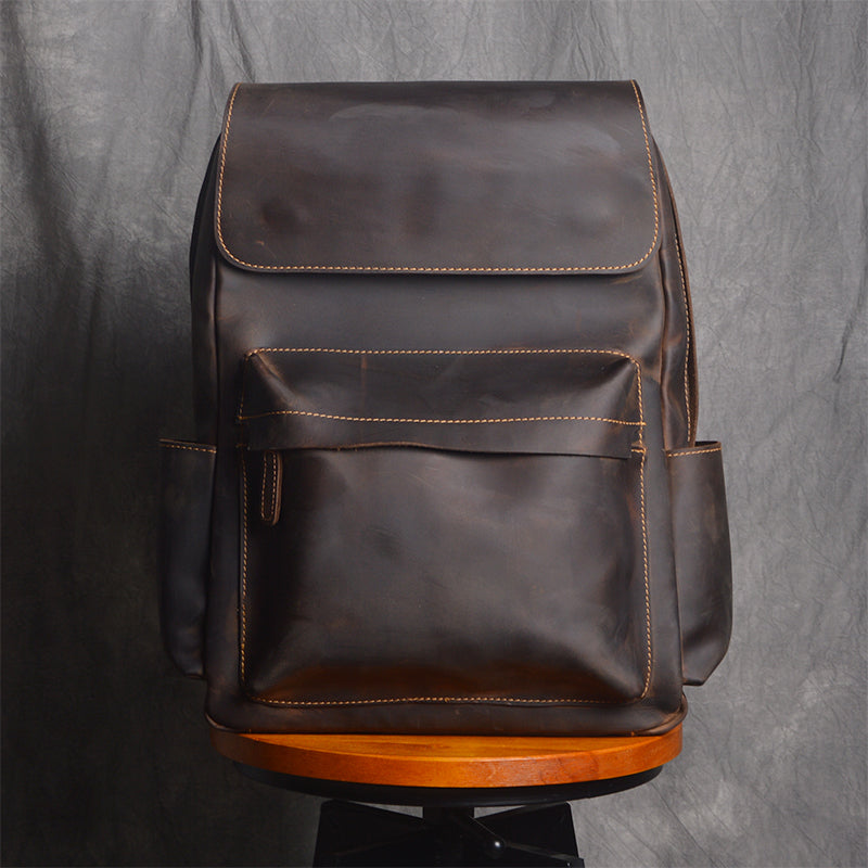 Handmade Leather Backpack School Backpack Travel Backpack Laptop Bag NZ11