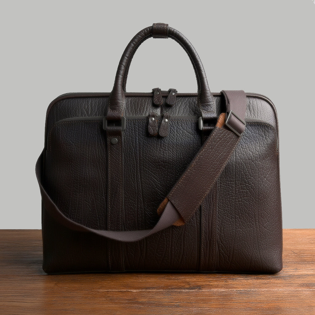 Mens leather laptop briefcase, Leather office bag for man, Macbook leather bag, custom leather briefcase