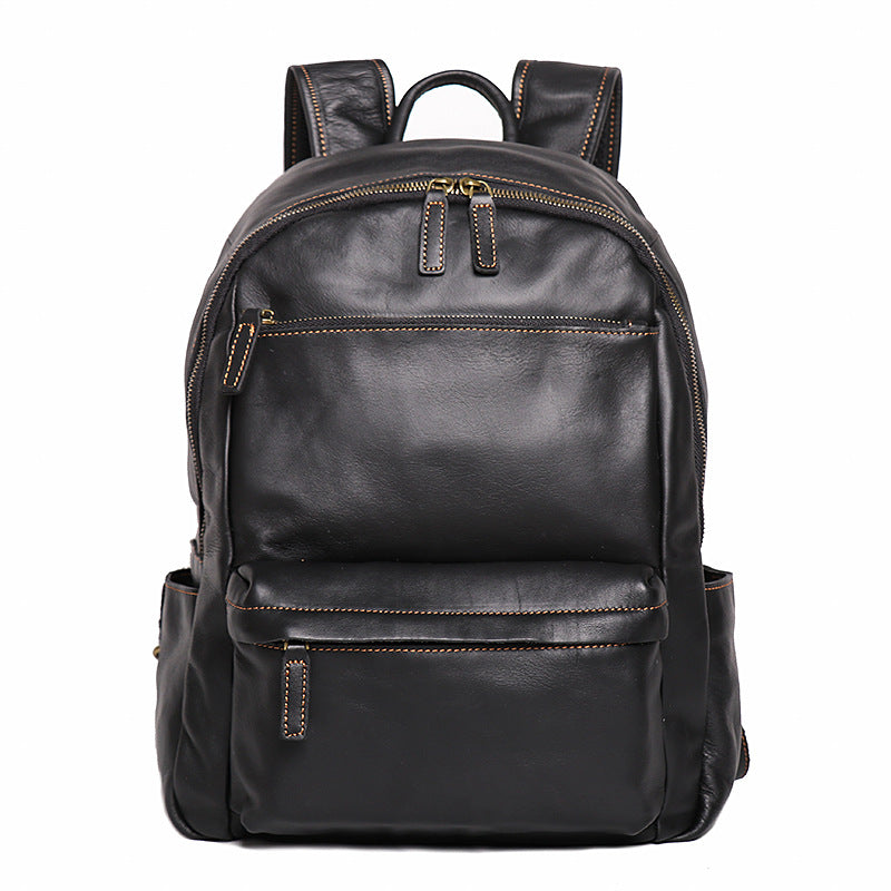 Personalized Leather Backpack,Unisex Vintage Soft Look,Minimalist Style,Versatile Leather Backpack,Monogrammed Leather Rucksack