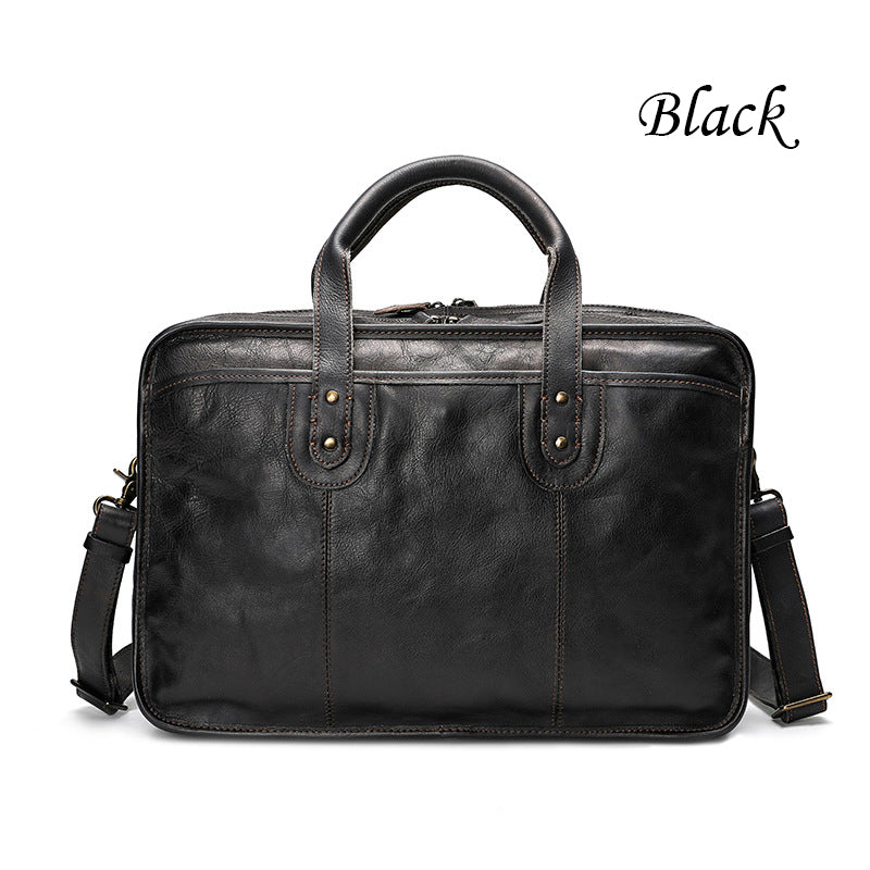 Handmade 15'' Laptop Bag, Leather Briefcase Men, Leather Crossbody Bag, Messenger Bag, Leather Portfolio