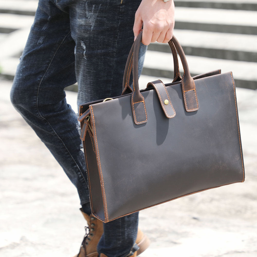 Leather Messenger Bag, Leather Briefcase, Leather Laptop Bag, Leather Shoulder Bag, Business Bag