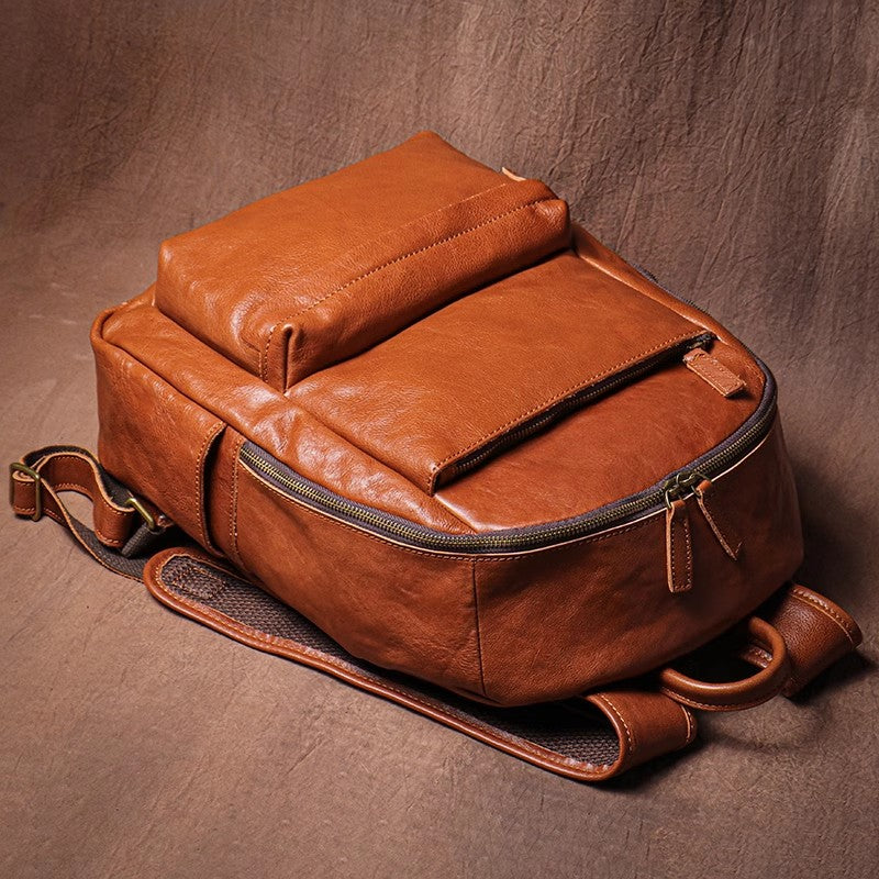 Custom Leather Backpack Rucksack, Personalized Leather Backpack, Daily Backpack Bag, Teacher Backpack, Leather Backpack Purse, Backpack for Laptop