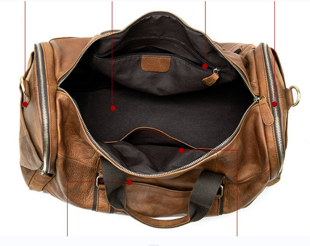 Full Grain Leather Business Bag, Men's Bag, Classic Fashion Backpack, Shoulder Bag, Weekend Duffle Bag