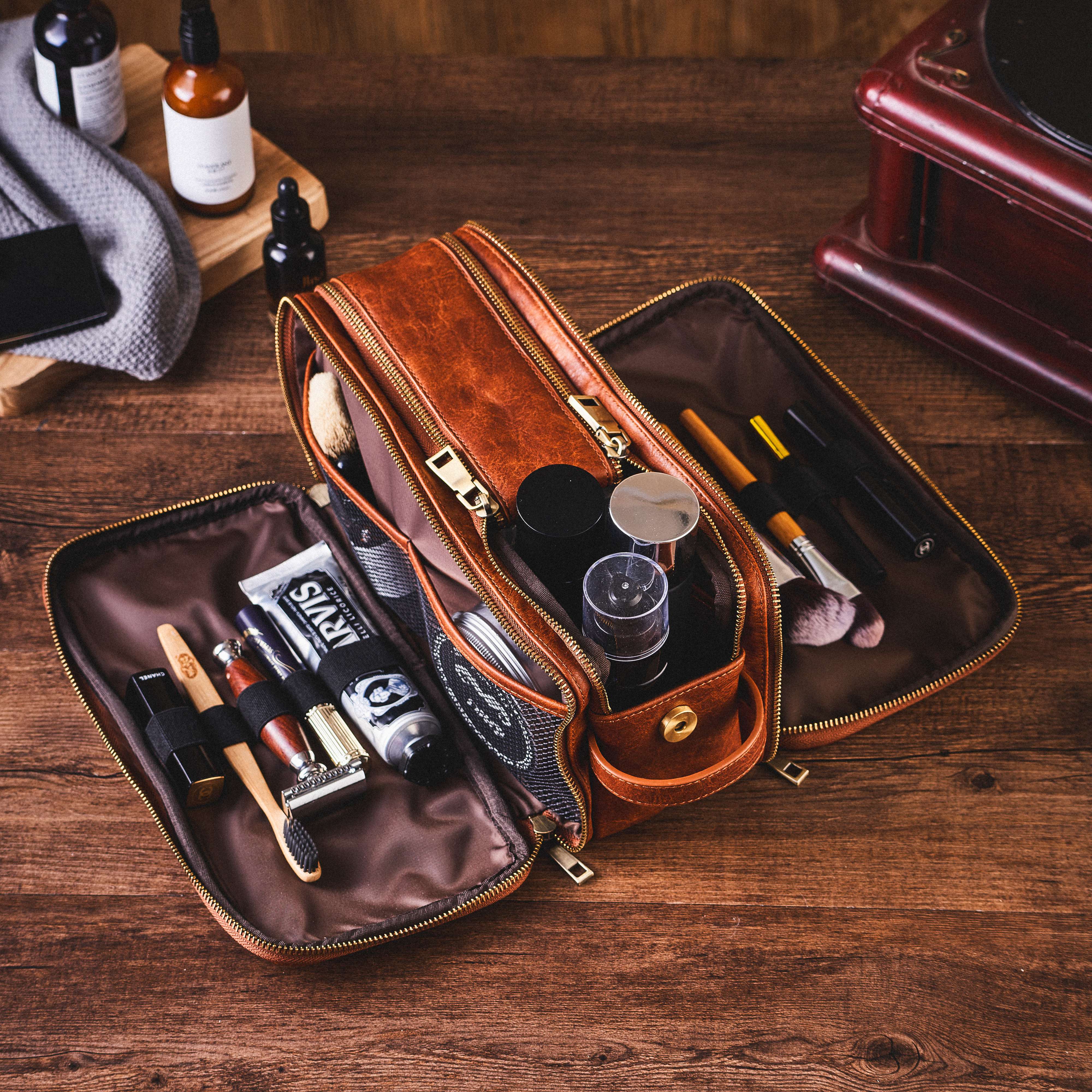Personalized Travel Bag Set, Personalized Groomsmen Gift, Mens Toiletry Bag, Weekender Bag Monogrammed Black / Yes