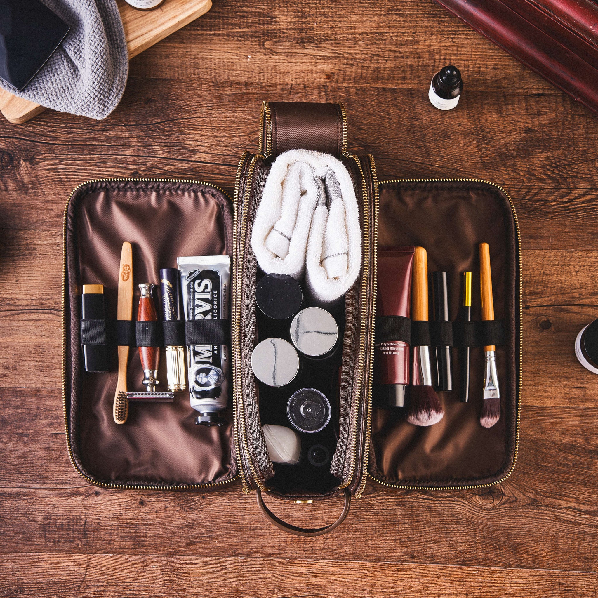 best vanity travel bags for men Personalized Travel Bag Set, Personalized Groomsmen Gift, Mens Toiletr – LISABAG