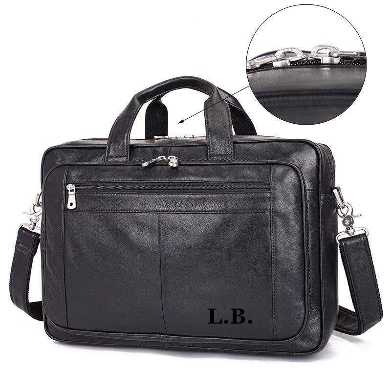 Handmade Grain Leather Messenger Bag, Briefcase for Men, Leather Laptop Bag, Leather Business Bag