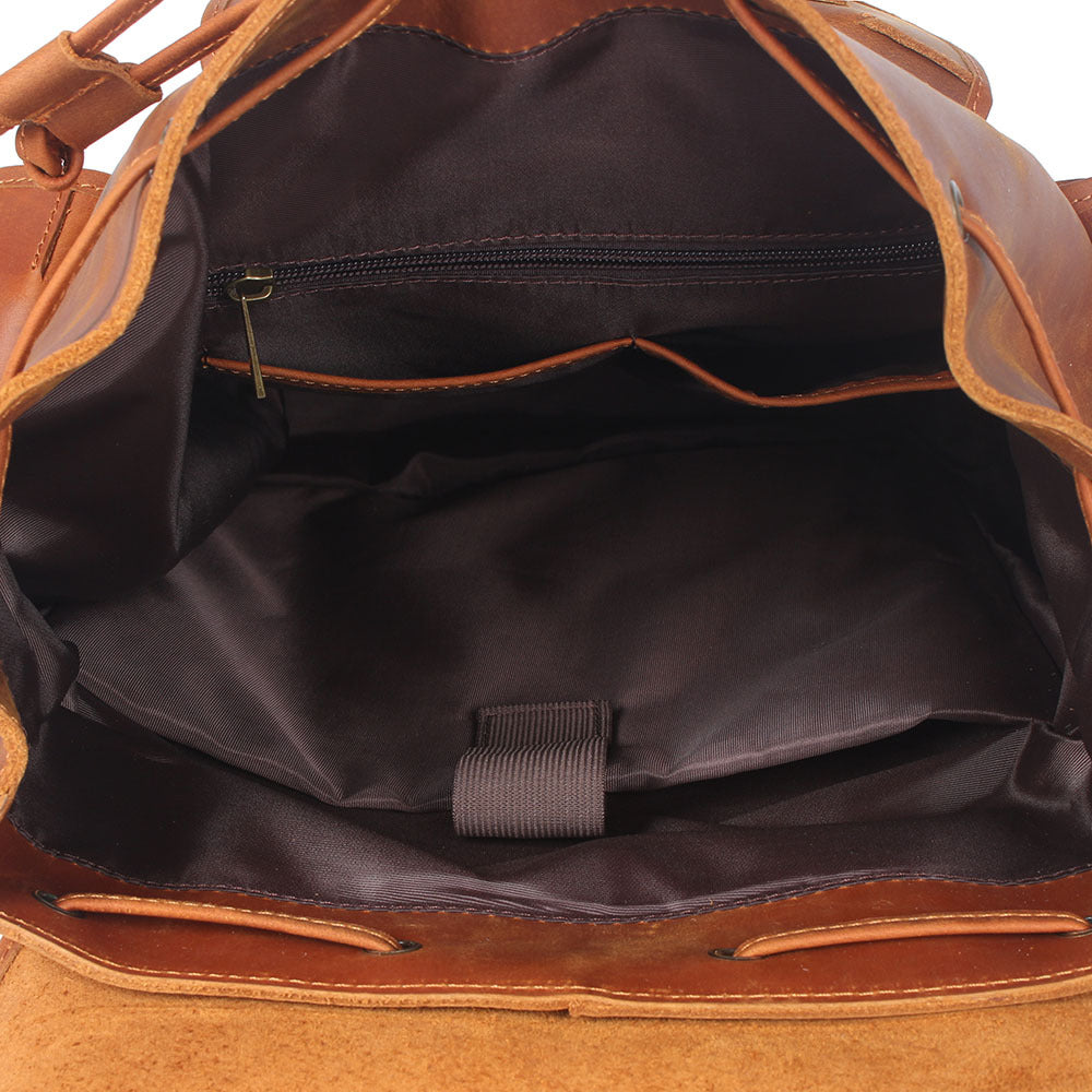 15 Inch Leather Laptop Backpack, Personalized Full Grain Leather Rucksack, Anniversary Gifts, Christmas Gifts for Him