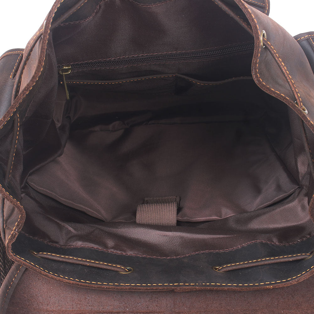 15 Inch Leather Laptop Backpack, Personalized Full Grain Leather Rucksack, Anniversary Gifts, Christmas Gifts for Him