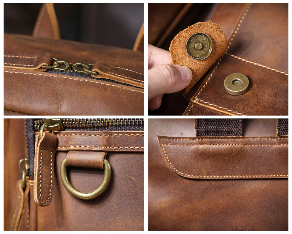 Personalized Full Grain Leather Backpack, Men Leather Travel Backpack, 15'' Laptop Backpack, Best Gift for Him, Dad Gift, Father's Day Gift