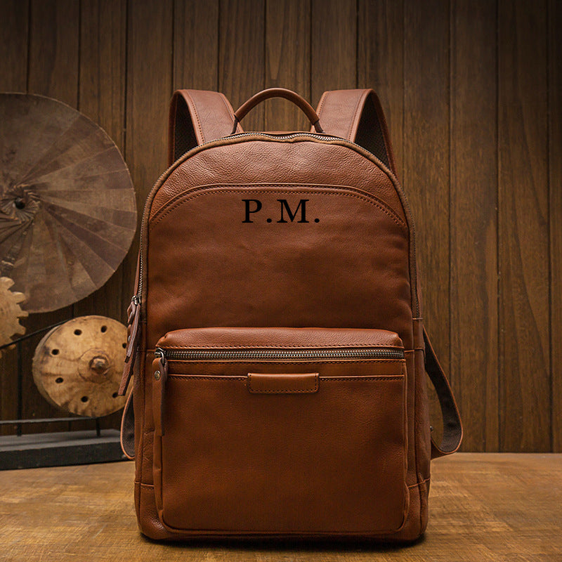 Leather Backpack, Personalized Full Grain Leather Knapsack Rucksack, Leather Anniversary Gifts, Monogram Bags Handmade