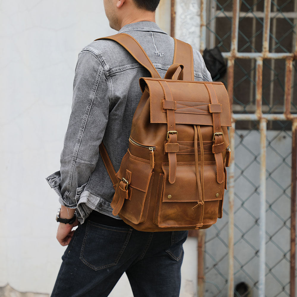 Leather Backpack, Unisex School Backpack, Laptop Backpack, Weekender Backpack, Travel Backpack, Best Gift Vintage Brown / No Leather Backpack, Unisex School Backpack, Laptop Backpack, Weekender Backpack, Travel Backpack, Best Gift Vintage Brown / No