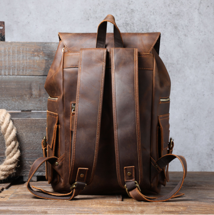 Leather Backpack, Unisex School Backpack，Laptop Backpack, Weekender Backpack, Travel Backpack, Best Gift