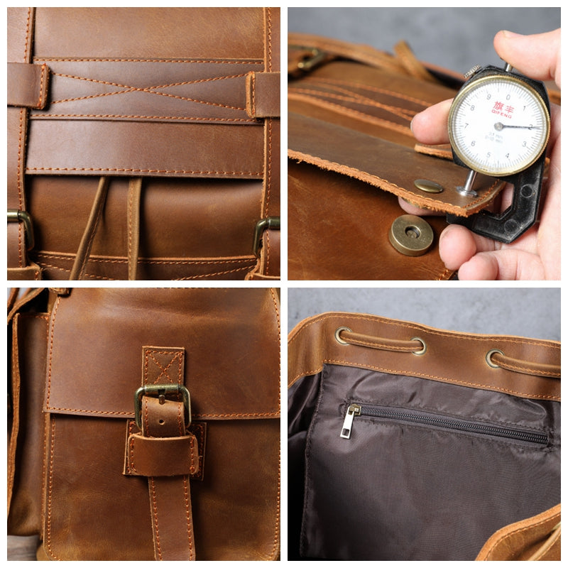 Leather Backpack, Unisex School Backpack，Laptop Backpack, Weekender Backpack, Travel Backpack, Best Gift
