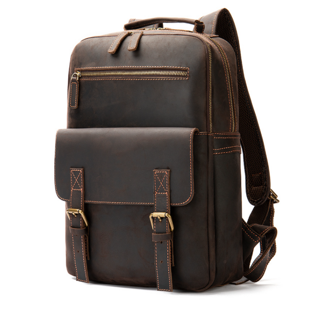 Leather City Backpack, Ideal for Commuting, Travel, Work, High Quality Craftsmanship