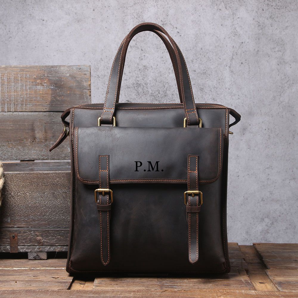 briefcase backpack leather mens 10X Women's Laptop Travel Bag Classic Tan on suitcase or a messenger bag with an adjustable strap Men's Leather (Genuine) Backpacks |