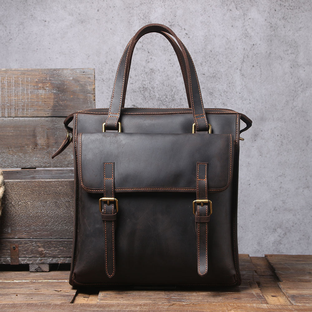 Leather Messenger Bag, Leather Laptop Bag, Men's Briefcase, Leather Backpack, Travel Backpack