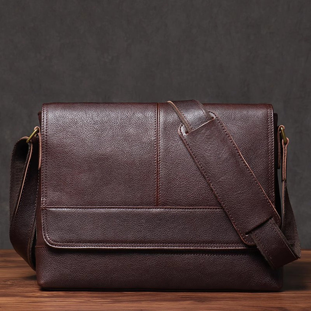 Mens leather messenger bag, Personalized leather bag for man, Custom messenger for man, Mens leather satchel