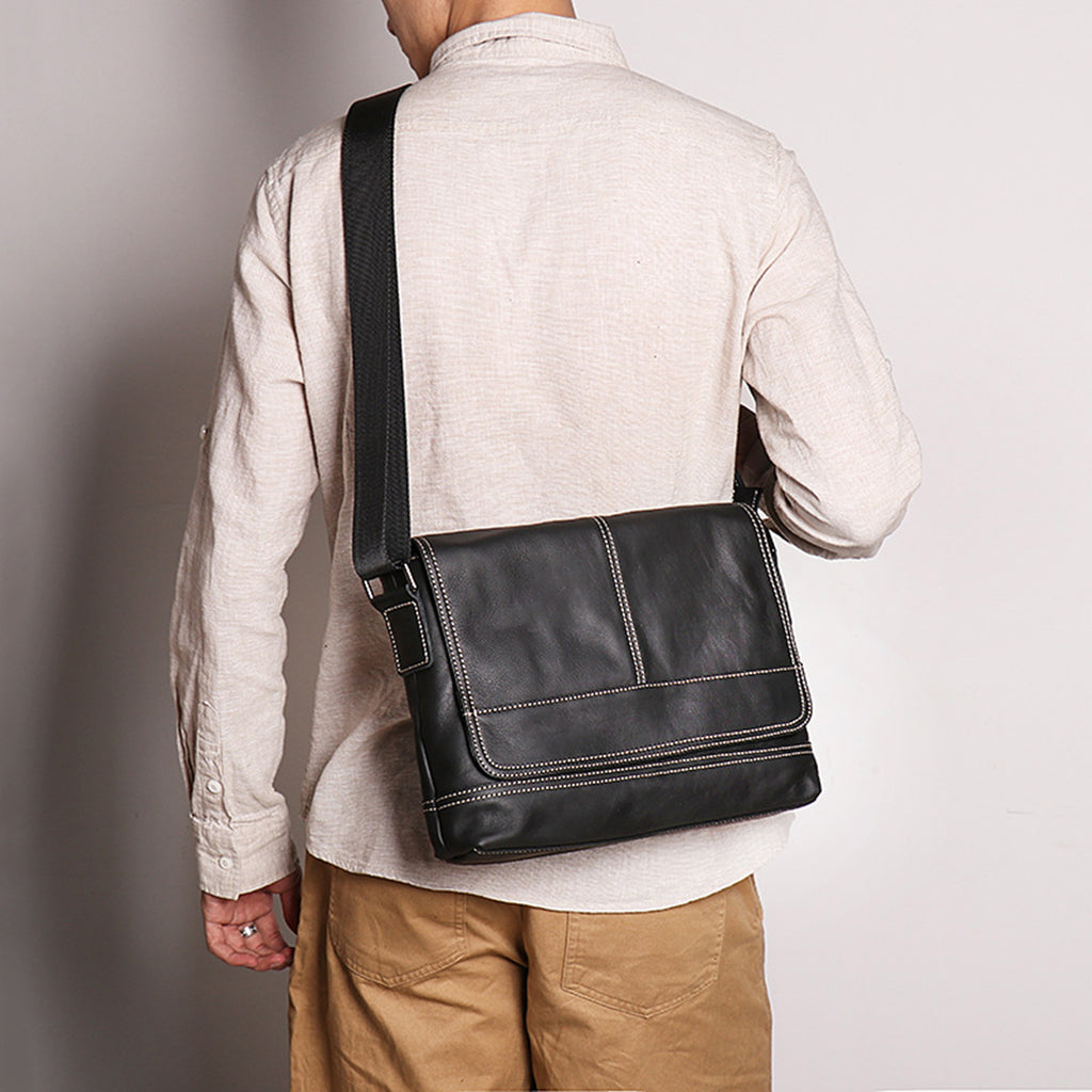 Mens leather messenger bag, Personalized leather bag for man, Custom messenger for man, Mens leather satchel