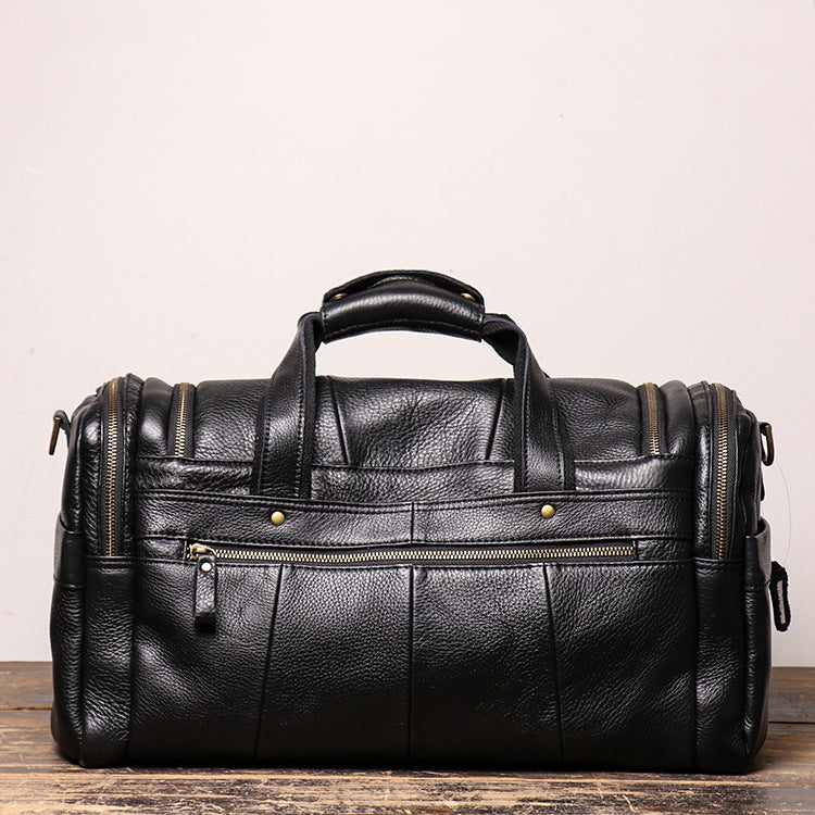 Personalized Handcrafted Top Grain Leather Weekender Bag, Retro Style Duffel Bag, Stylish Men's Duffle, Leather Holdall Gift