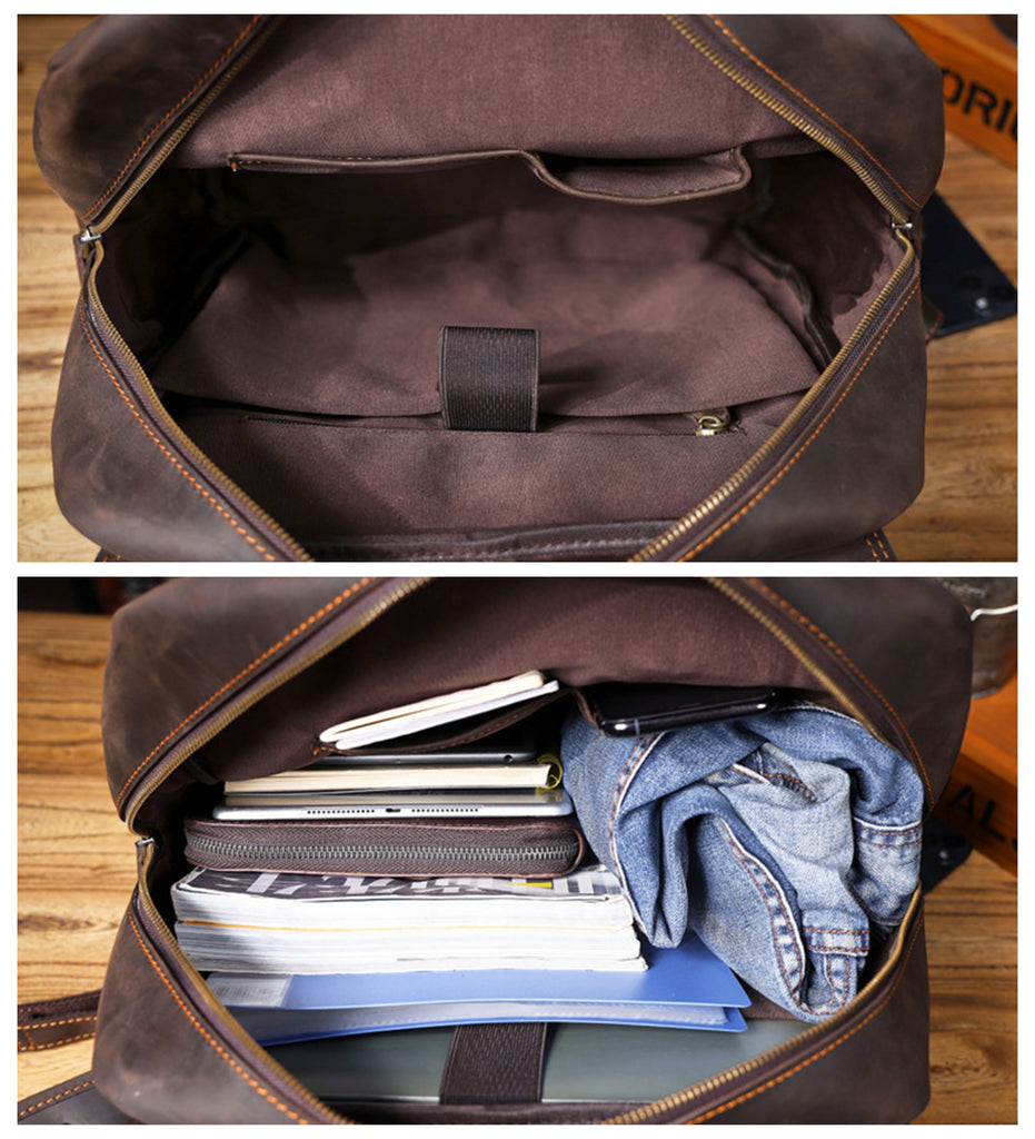 Handmade Leather Backpack Unisex, Personalized Travel Backpack, Laptop Backpack, School Leather Backpack, Minimalist Leather Rucksack