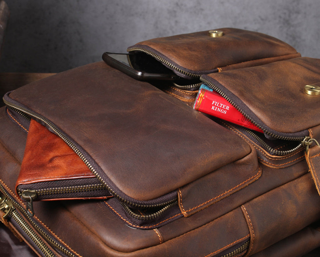 Personalized Leather Backpack Men, Leather Rucksack, Travel Backpack, 15" Laptop Backpack, Gift for Him, Leather Anniversary Gift