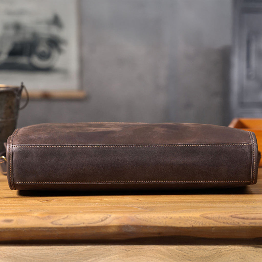 Personalized Leather Briefcase, Shoulder Bag, Handbag, Laptop Bag, Business Bag, Messenger Bag, Office Bag for Men