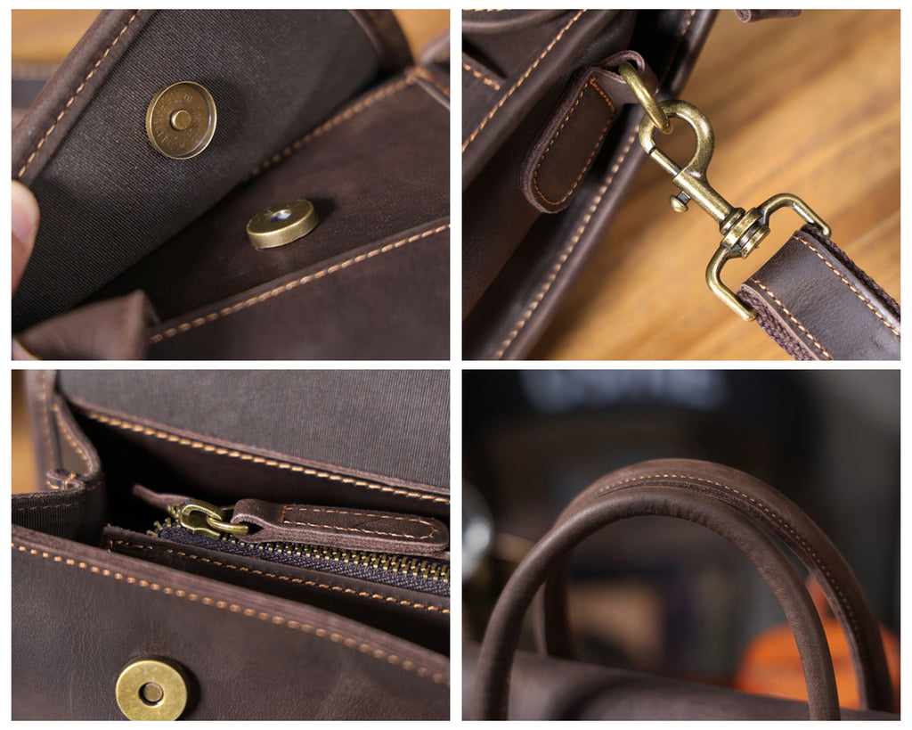 Personalized Leather Briefcase, Shoulder Bag, Handbag, Laptop Bag, Business Bag, Messenger Bag, Office Bag for Men