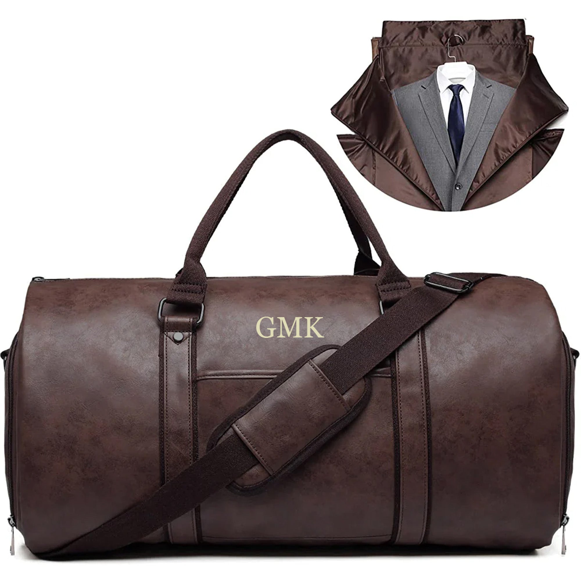 carry on garment bag mens garment bag for travel business Carry on Garment Duffle Bags for Travel Convertible Mens Suit Travel Bags Father's Day Gifts Vintage Brown