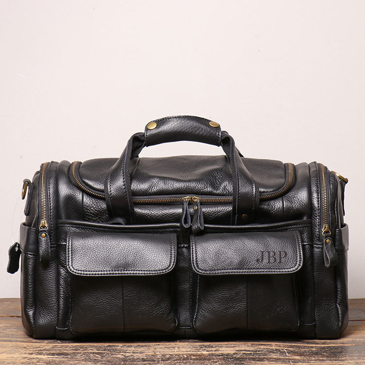 Personalized Leather Travel Bag,Leather Duffel Bag,Weekender bag,Leather Overnight Bag,Cabin Travel Bag, Gift for Him
