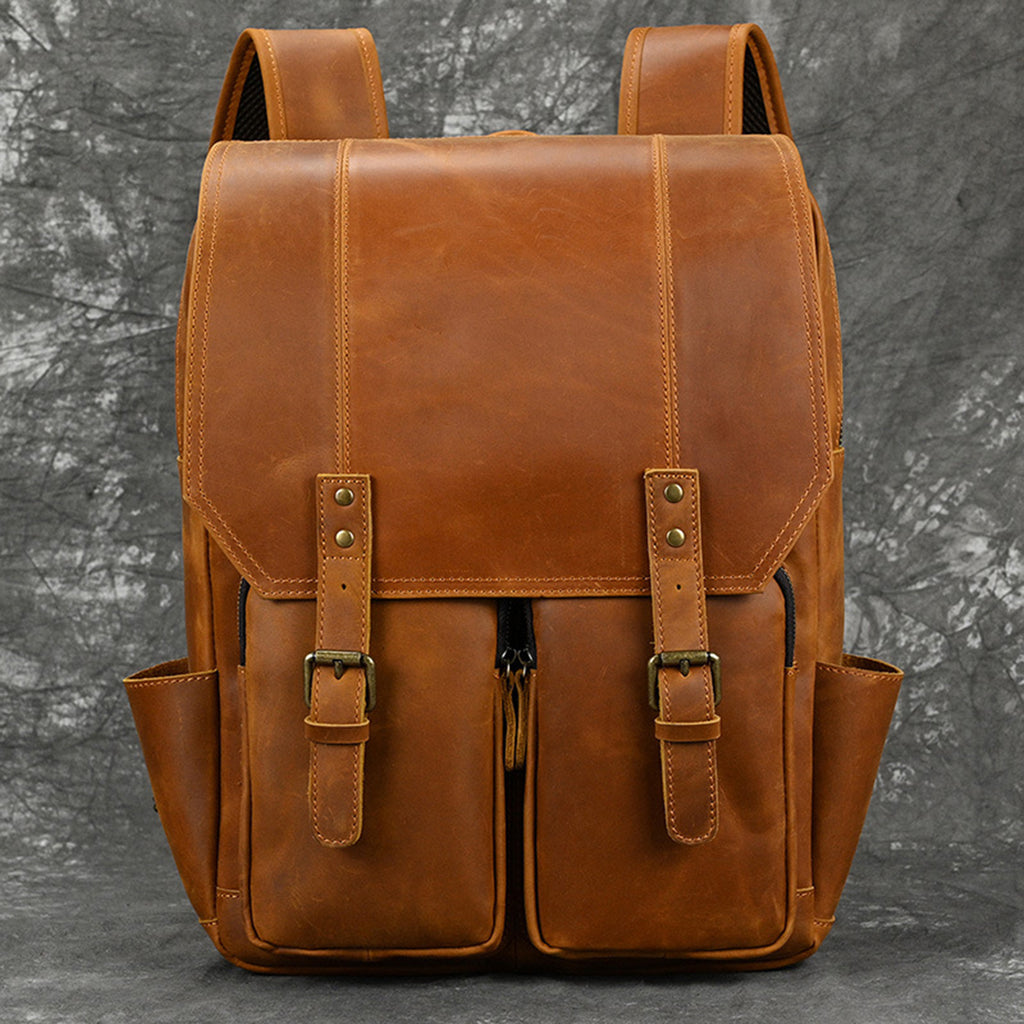 Personalized Leather Backpack, Full Grain Leather Rucksack, Travel Backpack, School Office Bag, Laptop Backpack, Best Gift