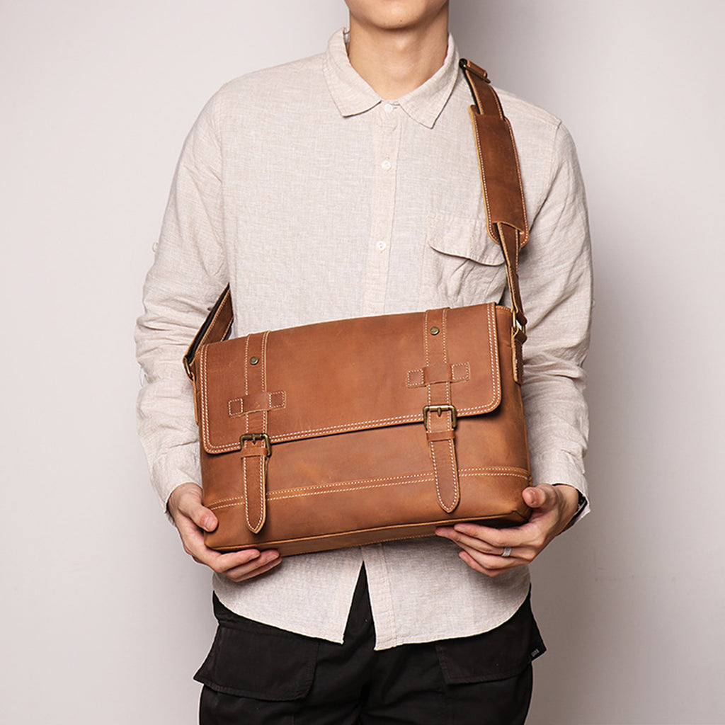Personalized Leather Satchel, Brown Leather Purse, Satchel Leather Bag, Crossbody Bag, Messenger Bag, Custom Leather Bag