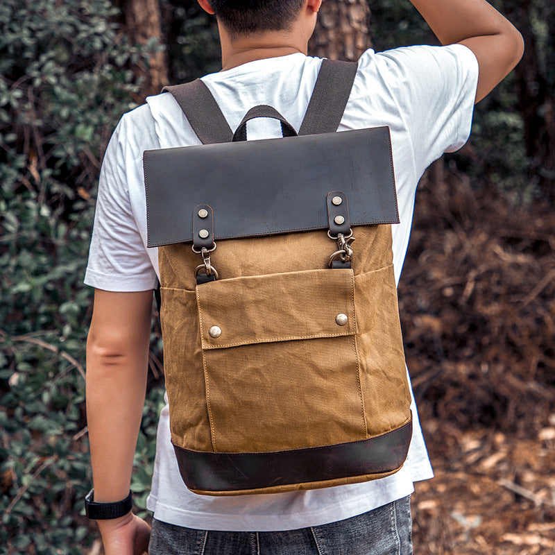 Travel Backpack, Canvas Backpack, Personalized Christmas Gift, Unisex Rucksack