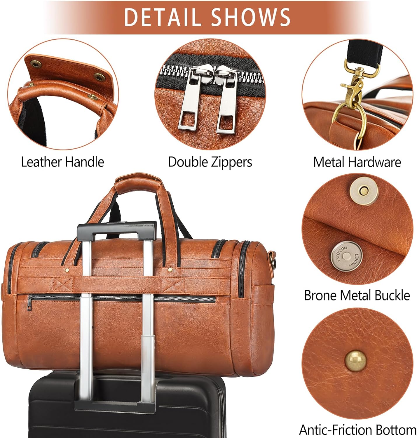 Travel Duffel Bag for Men Large Carry on Duffle Bag for Traveling Wa LISABAG