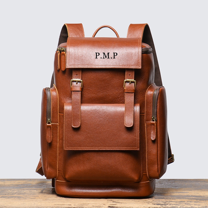 brown leather hipster backpack Vintage Leather Backpack, Rucksack, Personalized Men Leather Backpack, – LISABAG