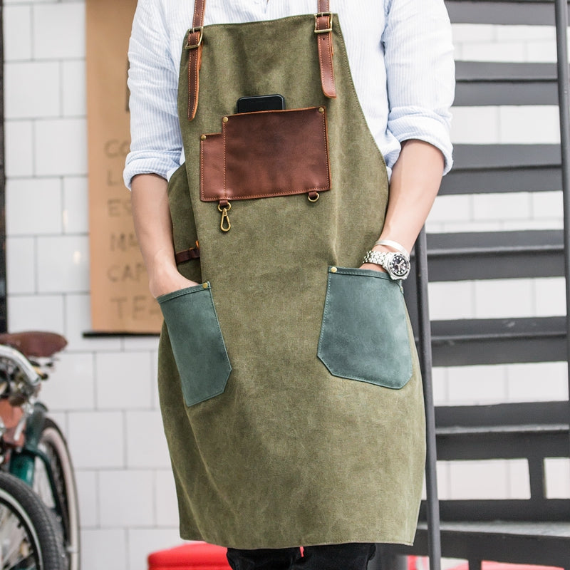 Adjustable Adult Apron Canvas Apron Kitchen Apron Waitresses Apron Work Apron Cooking Aprons