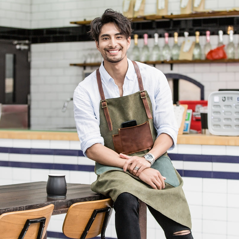 Adjustable Adult Apron Canvas Apron Kitchen Apron Waitresses Apron