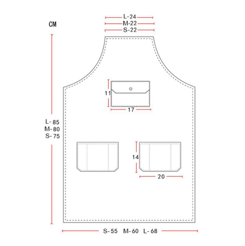 Anti Oil Stain Canvas Apron Chef Apron Cooking Apron Restaurante Apron Studio Apron Work Apron ZW129-1 - LISABAG