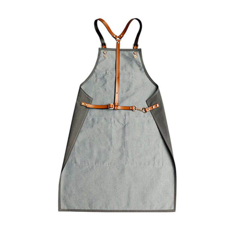 Antifouling Denim Apron Big Apron Personalized Studio Apron Custom Logo Work Apron M129-13B - LISABAG