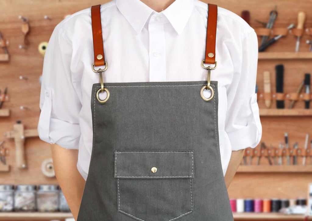 Antifouling Denim Apron Personalized Work Apron Server Apron Studio Apron Big Apron Plus Size Apron ZW119-13X - LISABAG