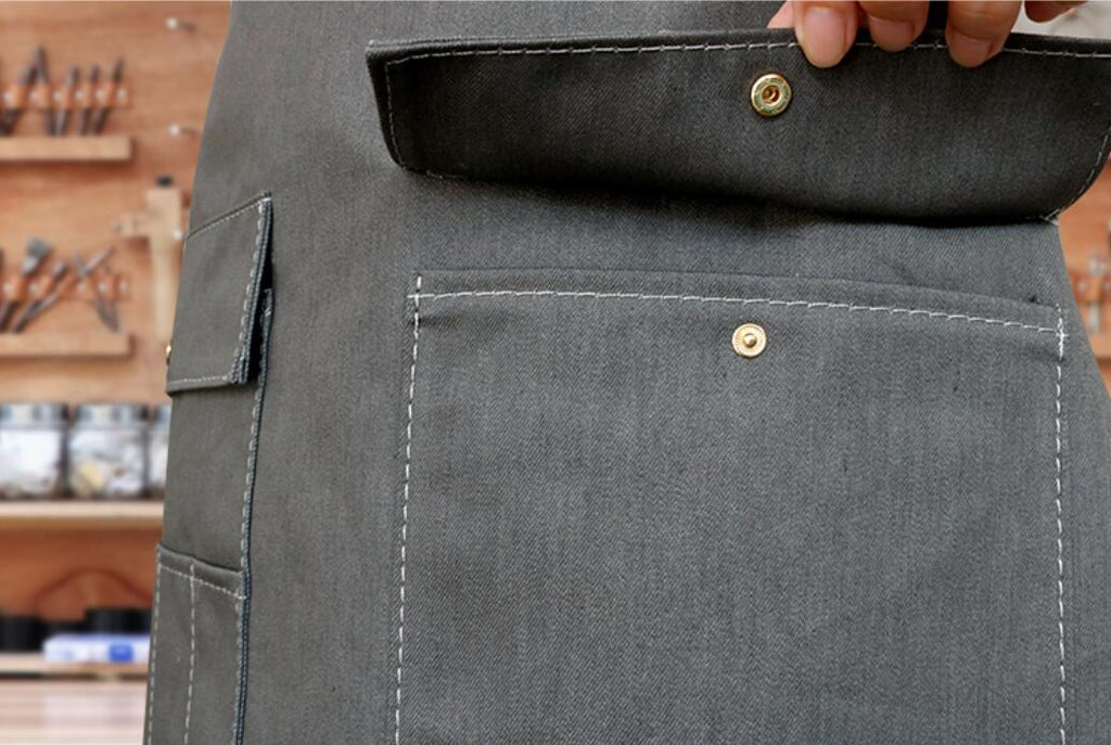 Antifouling Denim Apron Personalized Work Apron Server Apron Studio Apron Big Apron Plus Size Apron ZW119-13X - LISABAG