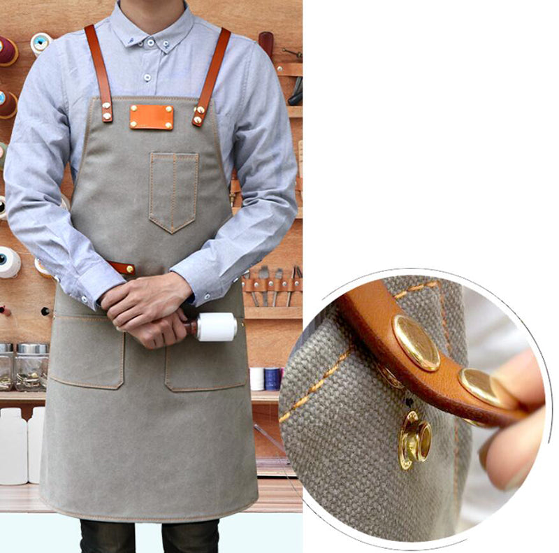 Canvas Apron Adjustable Work Apron Shop Apron Custom Logo