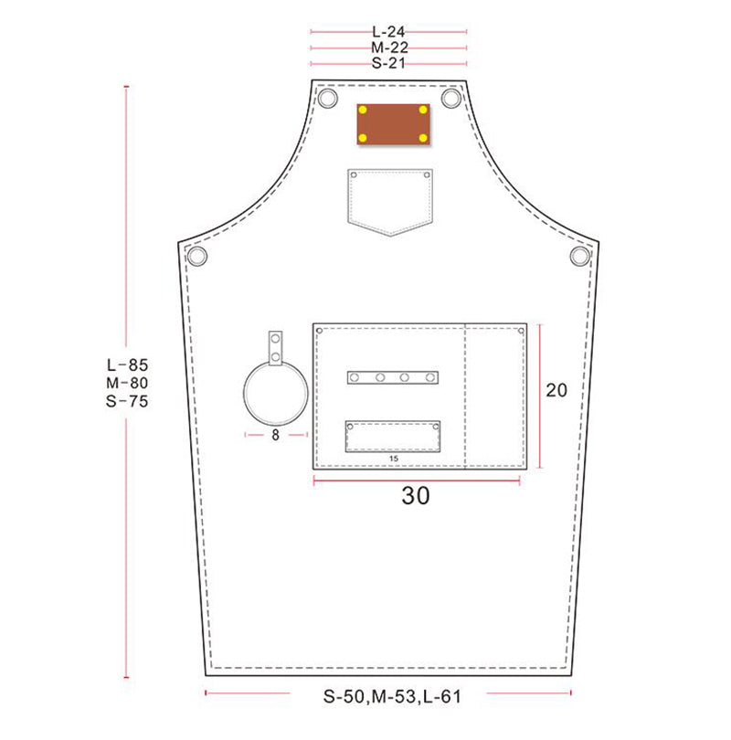 Canvas Apron Custom Logo Work Apron Studio Apron Painter Apron Workshop Apron Long Apron ZW219-7Z - LISABAG