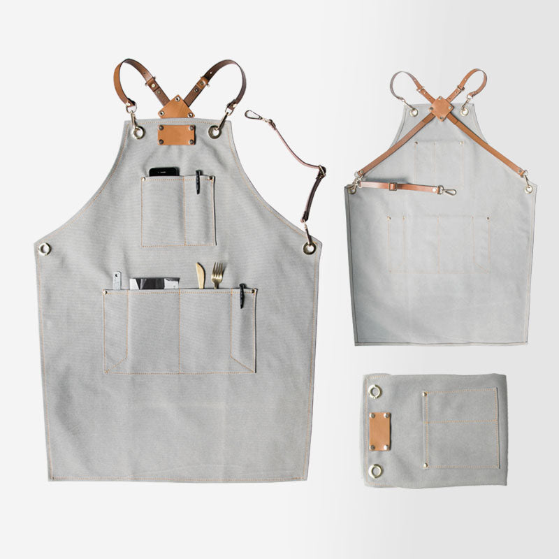 Canvas Apron Work Apron Handmade Apron Personalized Workshop Apron Server Apron GPG922-XA - LISABAG