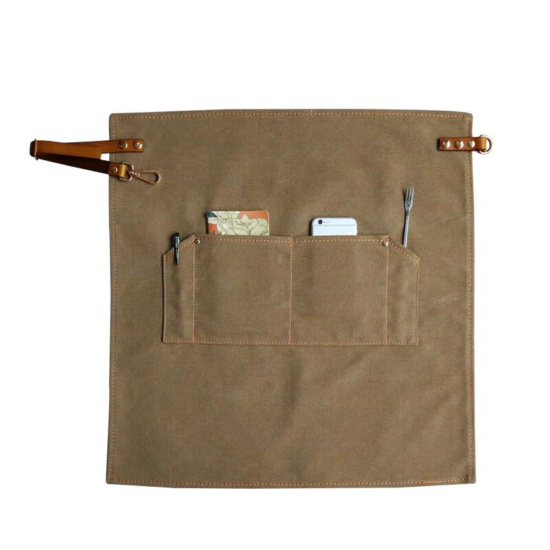 Canvas Short Aprons Personalized Work Aprons Workshop Apron Restaurant Aprons Custom Logo Apron ZW89-20F - LISABAG