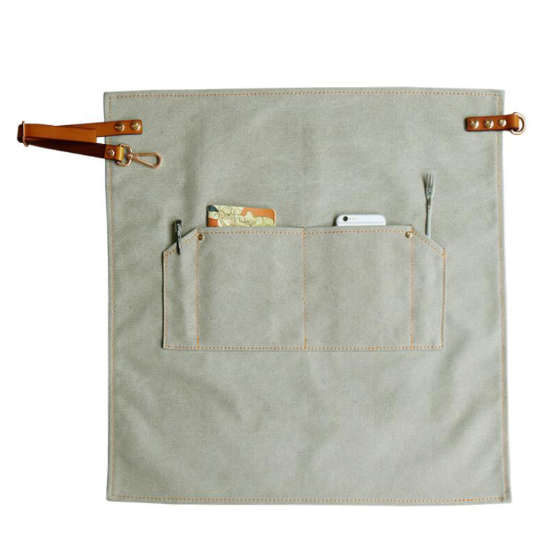 Canvas Short Aprons Personalized Work Aprons Workshop Apron Restaurant Aprons Custom Logo Apron ZW89-20F - LISABAG